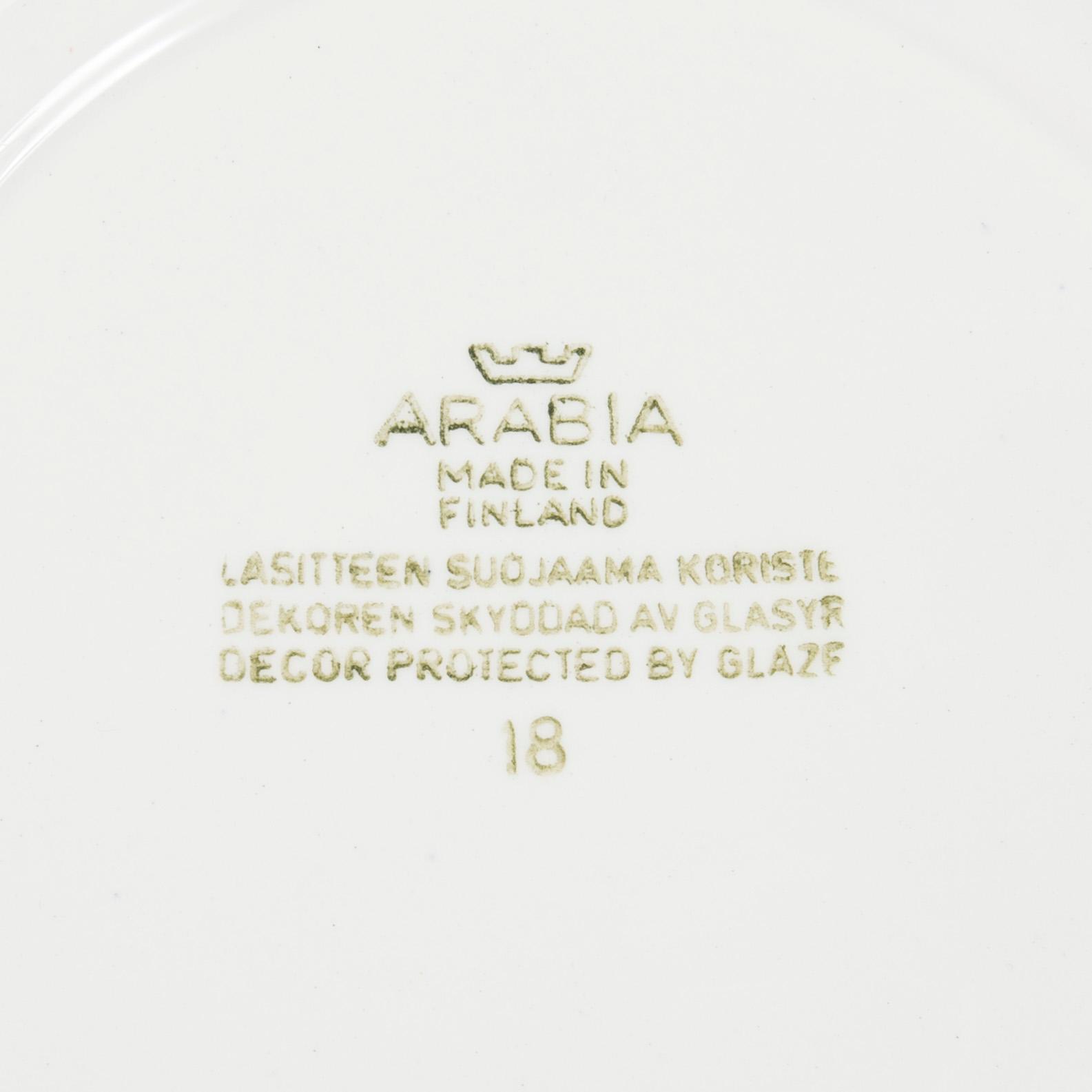 A 44-piece Blue Landscape tableware  by Reinhard Richter, Arabia Finland 1964-1971.