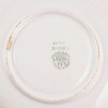 Berit Ternell, a set of six porcelain teacups with saucers, Upsala-Ekeby 1960-62.