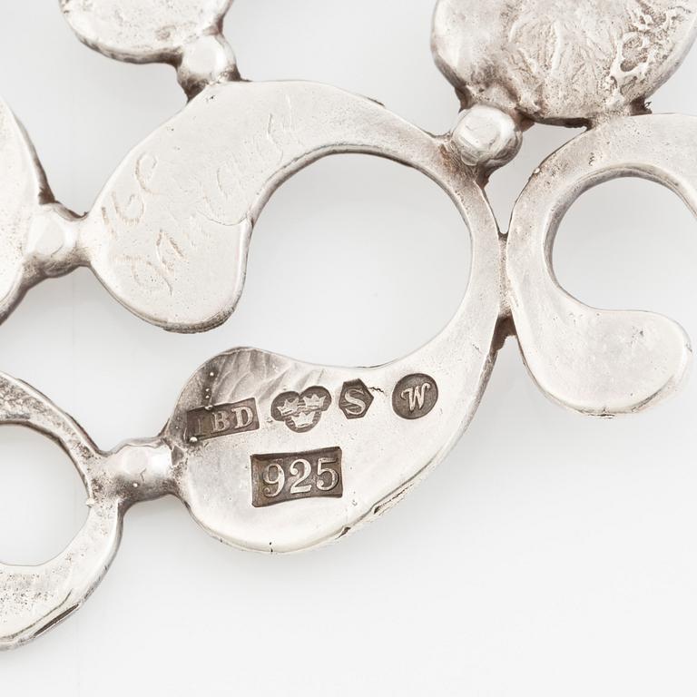 Inga-Britt "Ibe" Dahlquist, Neck ring with pendant, sterling silver,