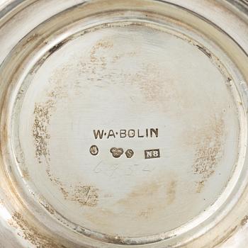 Three silver bowls and creamer, Sweden and Germany, 20th century.