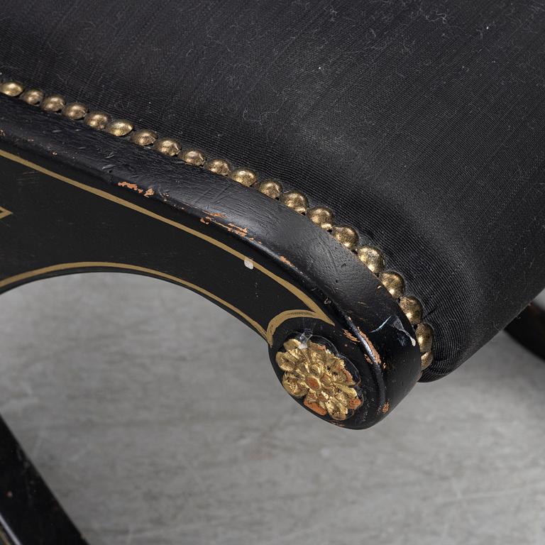 Stools, a pair, Empire style, second half of the 20th century.