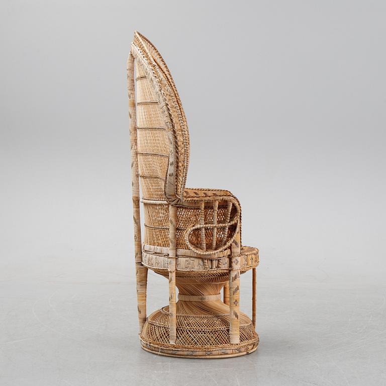 A rattan "Peacock chair", second half of the 20th century.