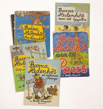 Comic books, a collection, including "Barna Hedenhös", "Fantomen", "Musse Pigg tidningen" & "91:an Karlsson".