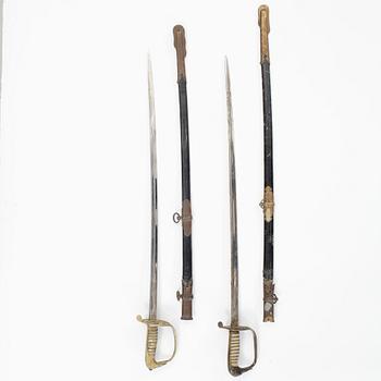 SABLAR, 2 st. Möjligen Indien. 1900-tal.