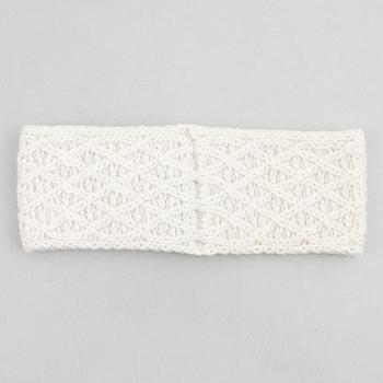 Chanel, a white cashmere and wool headband.