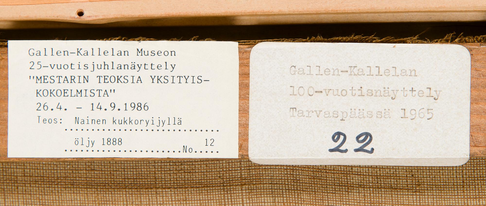 Akseli Gallen-Kallela, Kvinna på Rya.