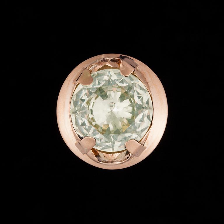 RING, 14K guld, syntetisk spinell, Korutuote 1974. Vikt 7,6 g.