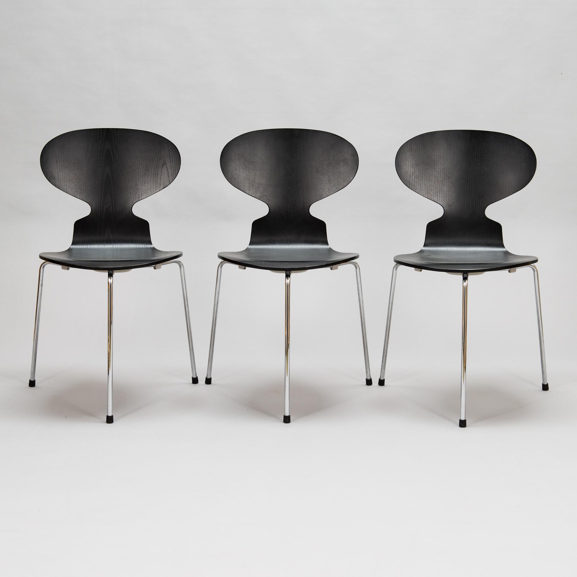 Arne Jacobsen, 5-piece, '3603' and 'The Ant', 2002 Anniversary edition for Fritz Hansen.