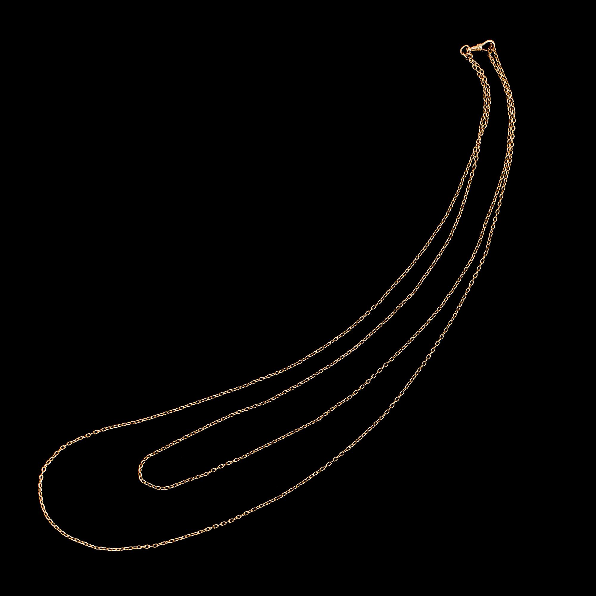 KLOCKKEDJA, 14 k guld, vikt ca 11 g.