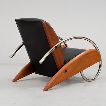 A Klaus Wettergren  "Streamline" armchair, Denmark, 1980s.