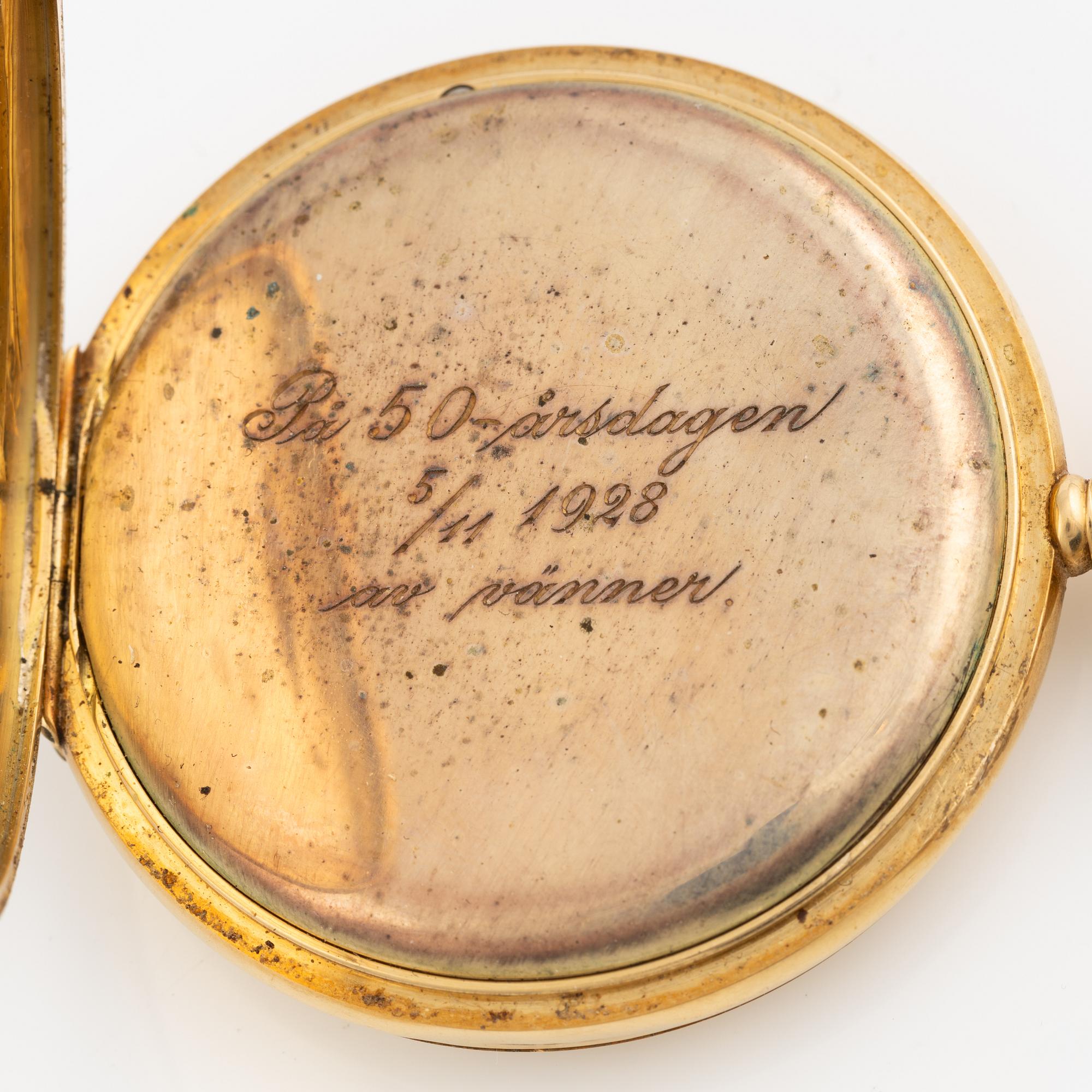 Pocket watch, hunter, 51.5 mm.