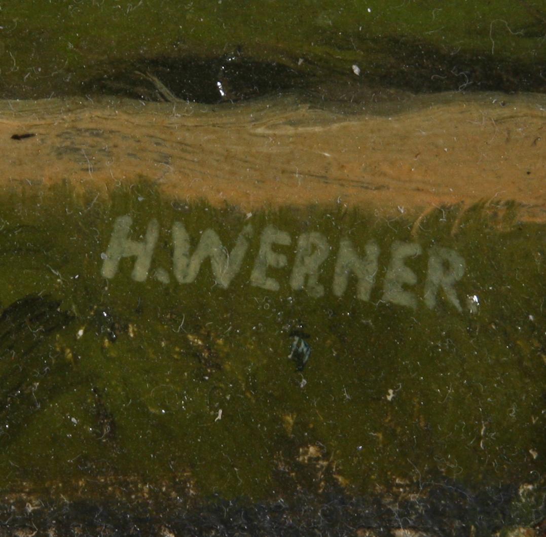 OKÄND KONSTNÄR, olja på duk, sign H. Werner.