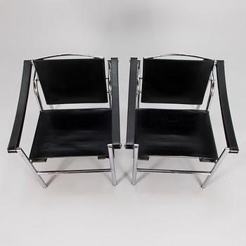 LE CORBUSIER, fåtöljer 4 st, modell LC 1, 1900-talets slut.