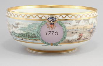 SKÅL, porslin, Amerikanska frihetsskriget, Royal Copenhagen, numrerad 1891/2500.