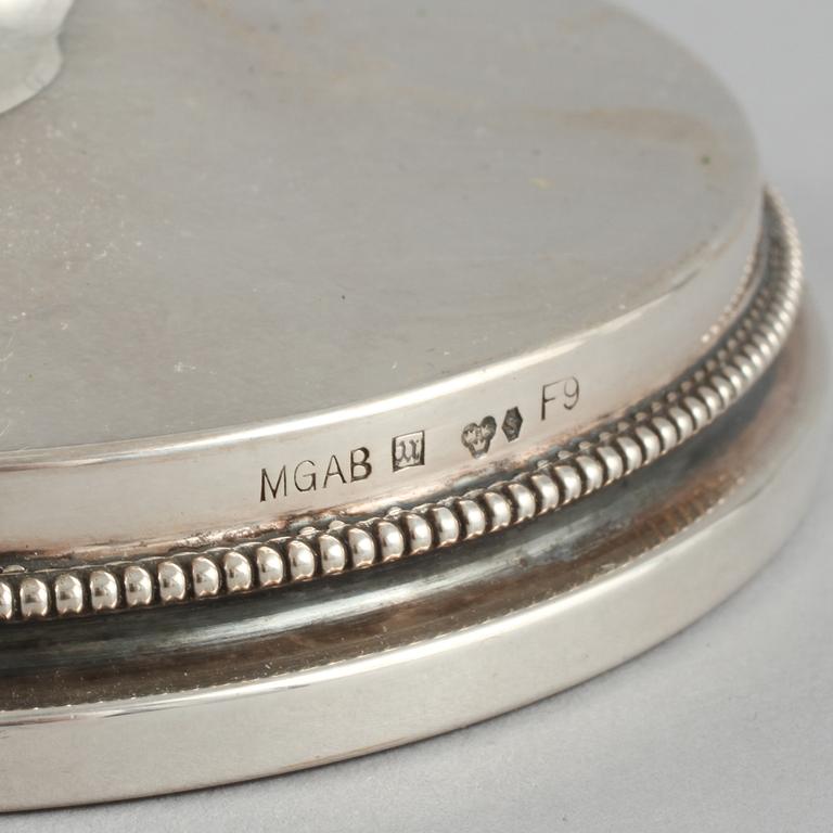 LJUSSTAKAR, ett par, silver, Markströms Guldsmeds Ab, Uppsala, 1956.