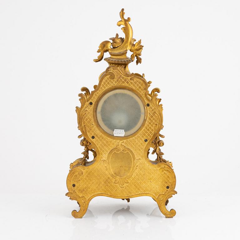 Mantel clock, Rococo style, circa 1900.