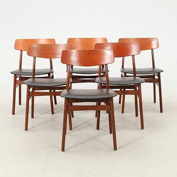 Chairs, 6 pieces, 1960s, Denmark.