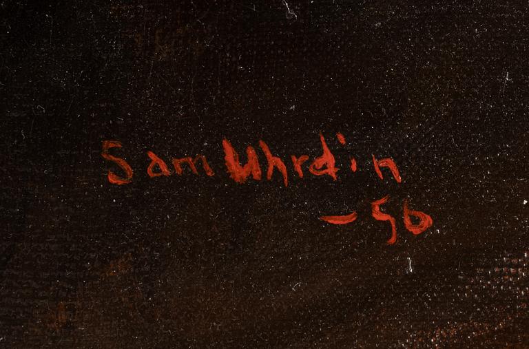 Sam Uhrdin, oil on canvas, signed and dated -50.