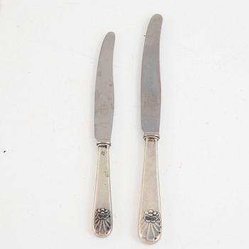 A 71-piece silver flat wear set, "Snäck", MGAB, Uppsala, Sweden, 1946-56.