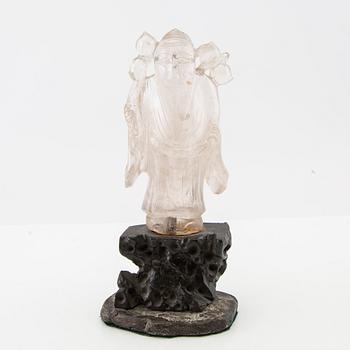 Sculpture, China, 20th century, stone and rock crystal.