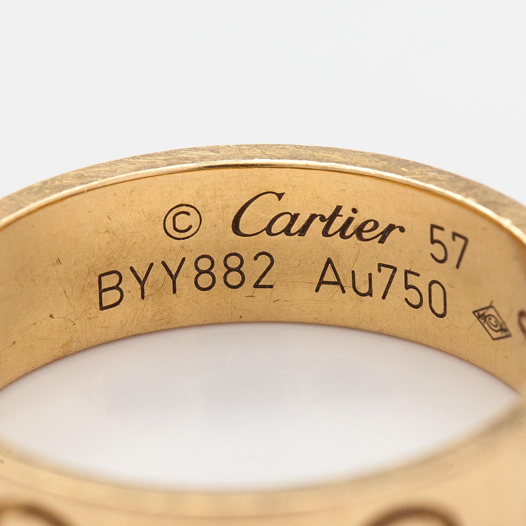 Cartier, "Love", sormus, 18K kultaa.