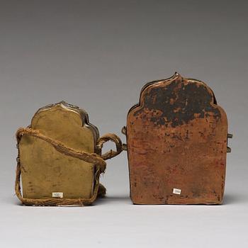 Two Tibetan travel cases/shrines, 19th Century.