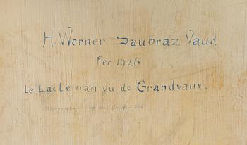 Hermann Werner,  "Le Lac Leman vu de Grandvaux".