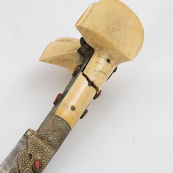 Yataghan, sword with scabbard, Ottoman.