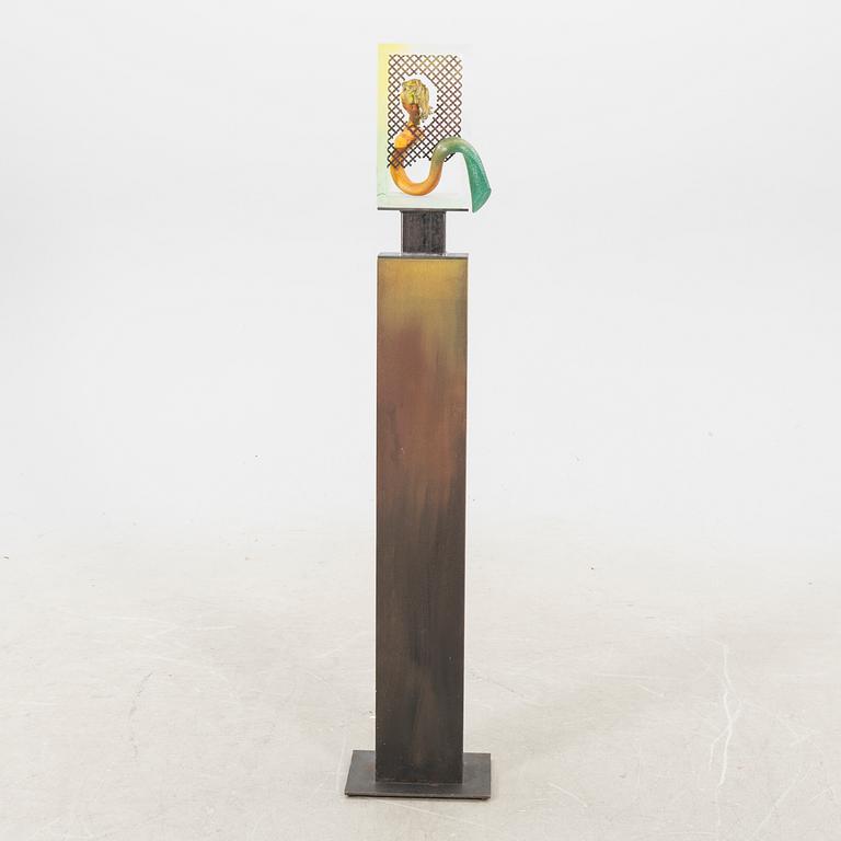 Kjell Engman, a signed unique glass and metal sculpture.