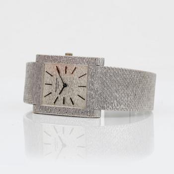1163. A Patek Philippe 18K white gold men's wristwatch. Manual winding. 26 x 22 mm. 1960s.