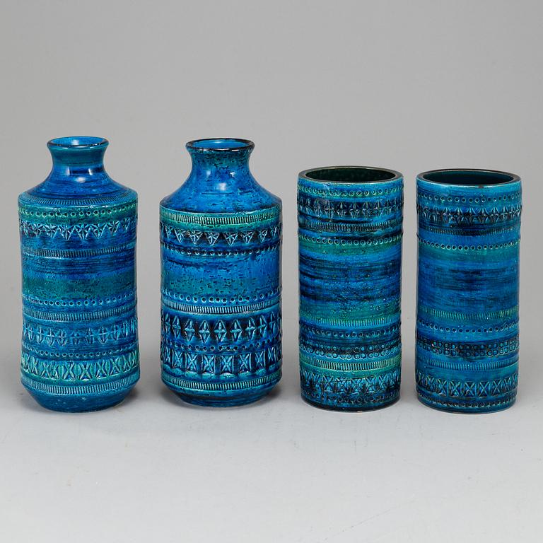 ALDO LONDI, vaser två par, stengods, Bitossi, 1960-tal.