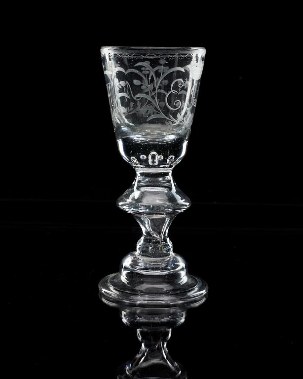 VINGLAS. Tyskland, 1700-tal.