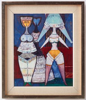 Max Walter Svanberg, gouache på papper, signerad och daterad -56.