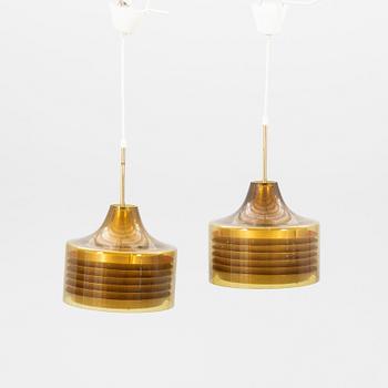 Ceiling lamps, a pair of Fagerhult from the 1960s/70s.