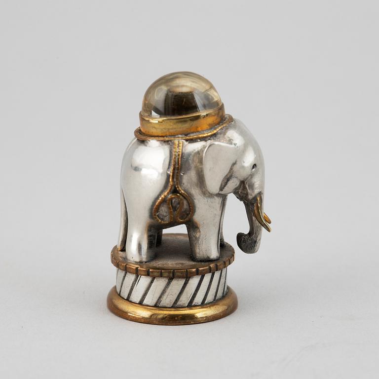 ESTRID ERICSON, a pewter and brass seal stamp, Svenskt Tenn, 1940-50s.
