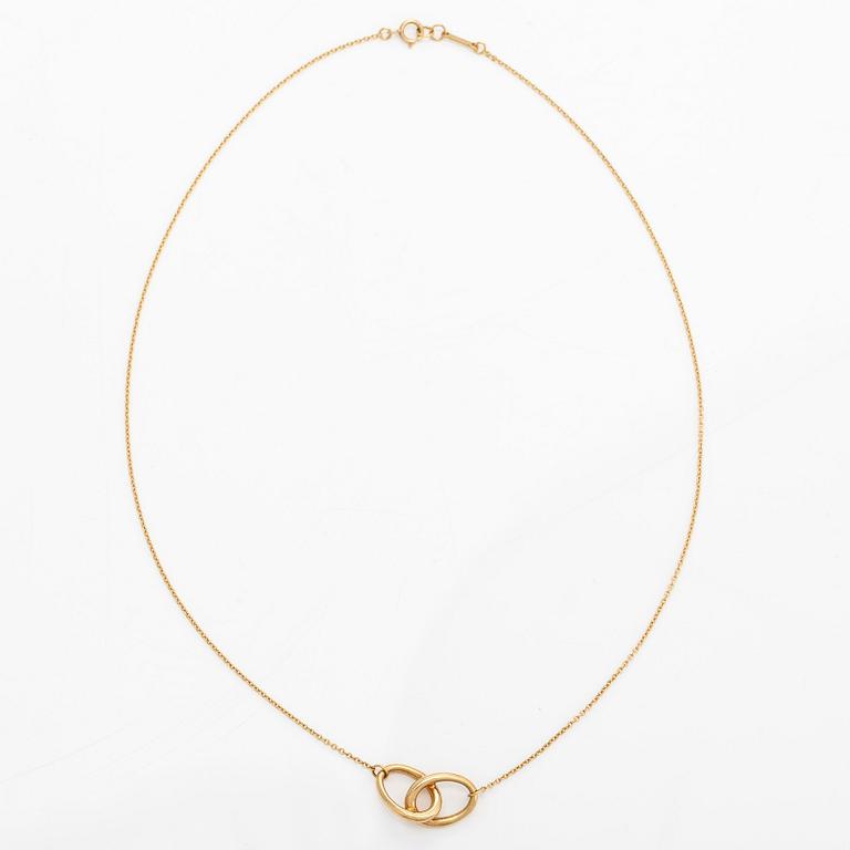 Tiffany & Co, Elsa Peretti, an 18K gold 'Double Loop' necklace.