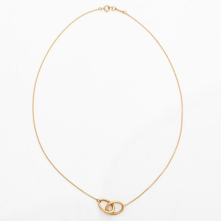 Tiffany & Co, Elsa Peretti, kaulakoru, "Double Loop", 18K kultaa.