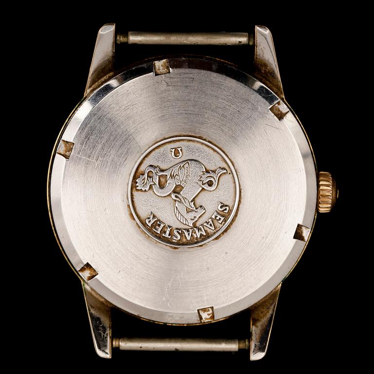 HERRARMBANDSUR, guld på stål, Omega Seamaster 30.