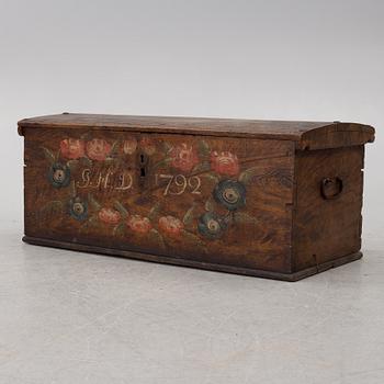A chest, Sweden, dated 1792.