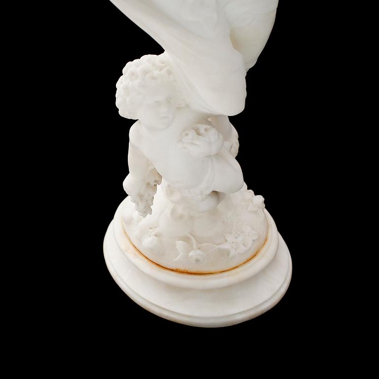 SKULPTUR, marmor, signerad Fossati, Gentile, Wien, omkring år 1900.