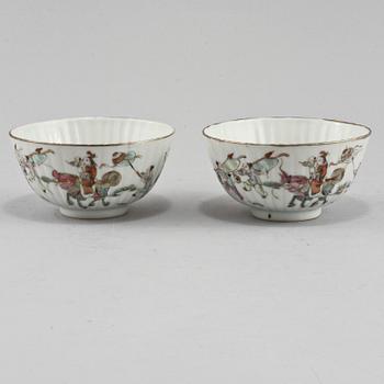 SKÅLAR, 2 par, porslin, Kina, 1900-tal.
