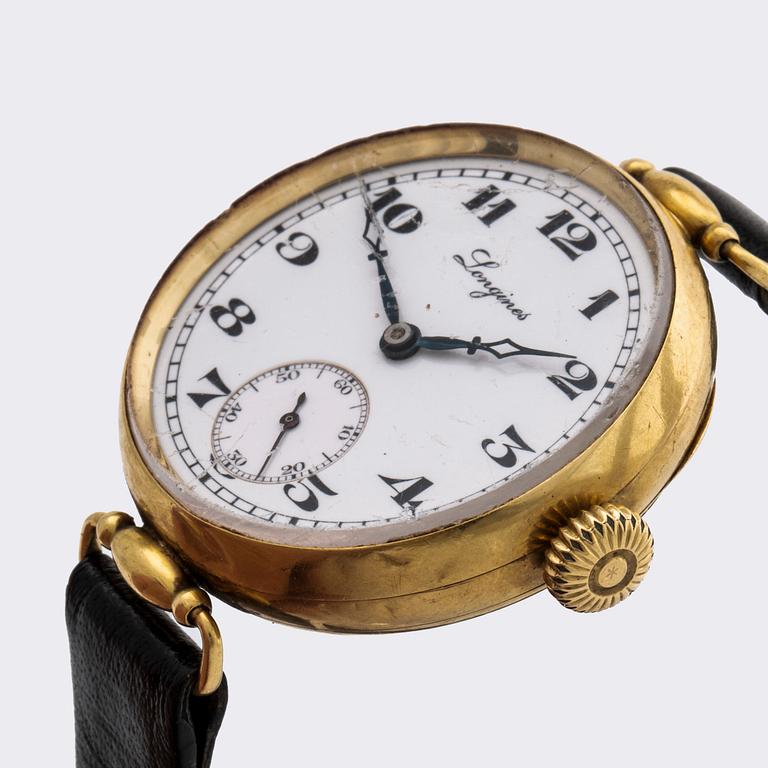 LONGINES 18K gold, "9 Grand Prix", 35 mm, manual, year 1928.