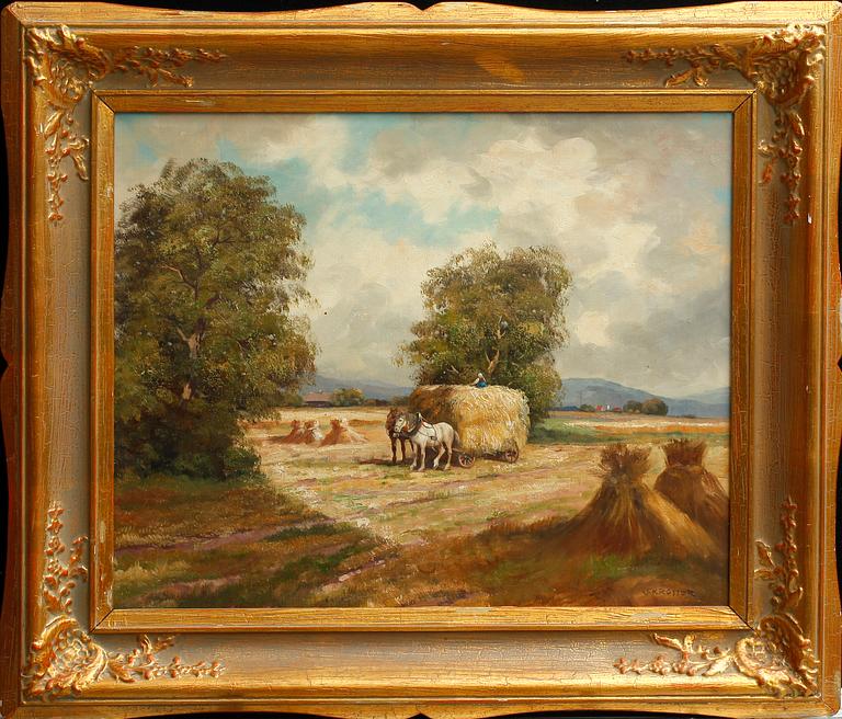 JOSEPH KROTTER, olja på duk, sign.