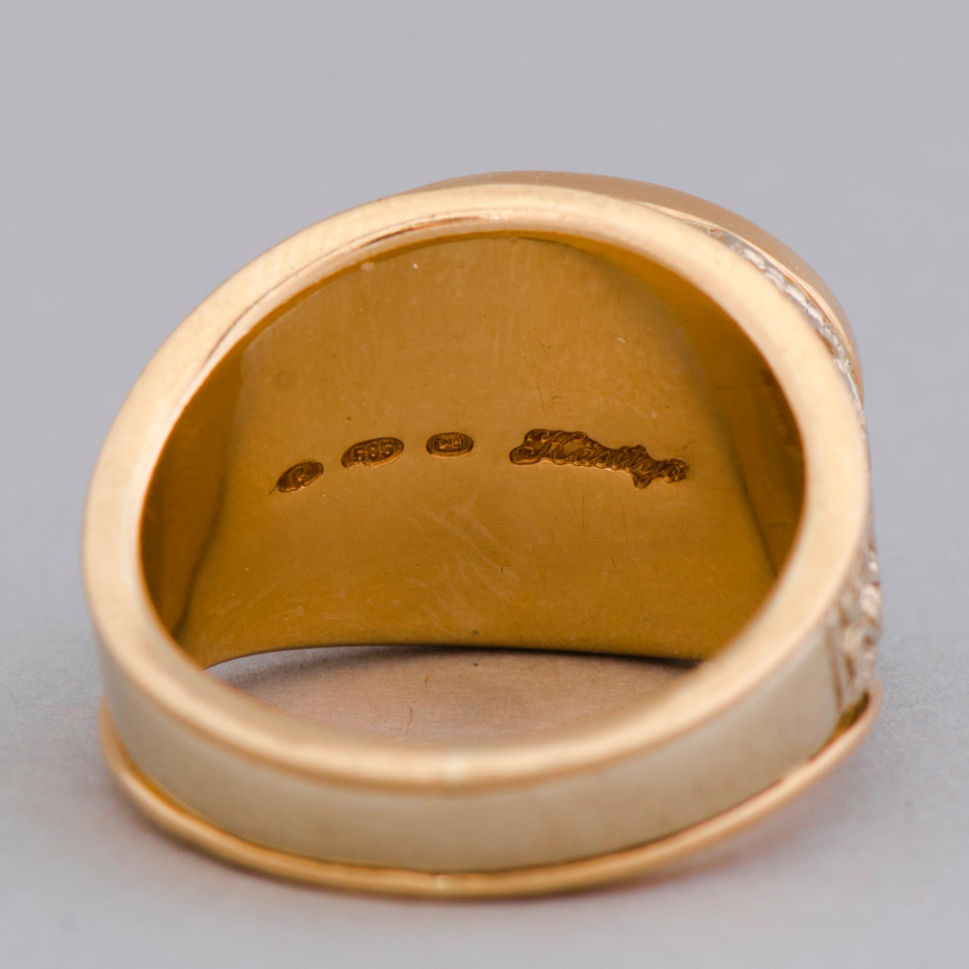 A RING, 14K gold 'Harley Davidson'. Juha Tarnanen, Lahti Finland 2004.
