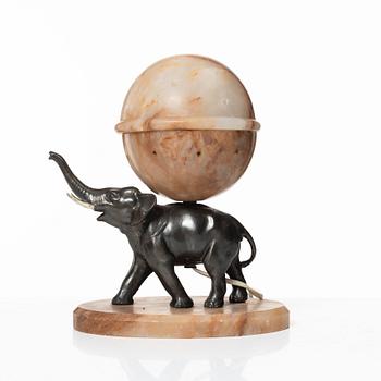 Table lamp/perfume burner, first half of the 20th century.