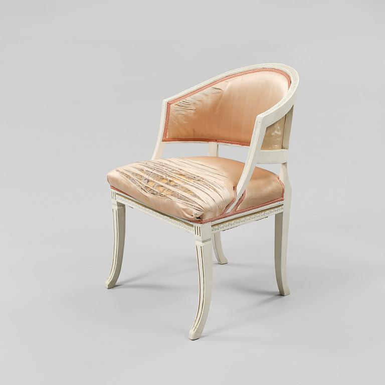 BALJFÅTÖLJ, 1800-talets första hälft.