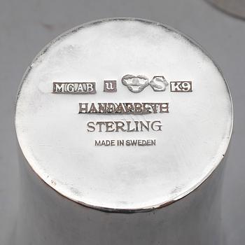 SILVERFÖREMÅL, 7 delar, svenska stämplar, 1900-talets andra hälft. Vikt ca 494 gram.