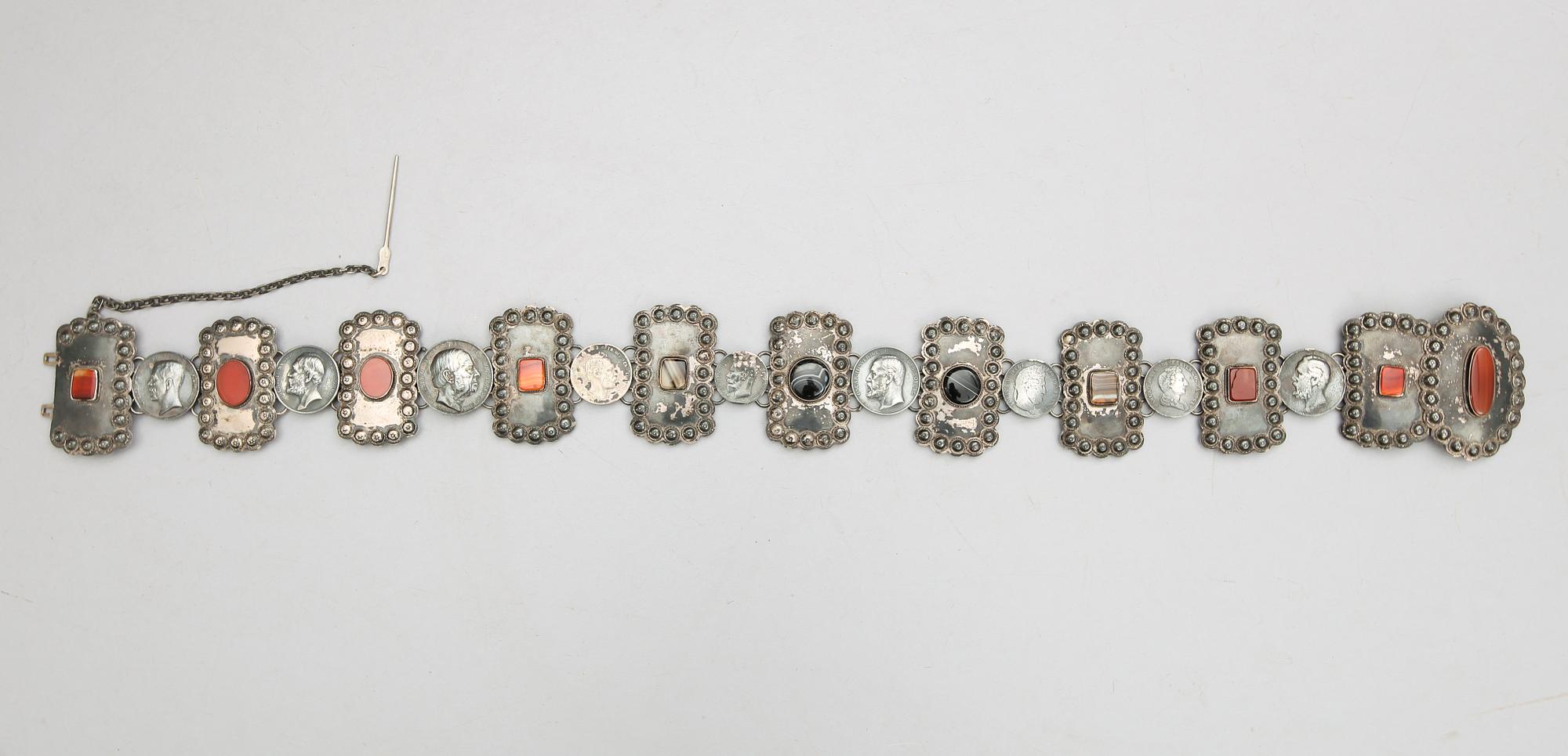 BÄLTE, silver, CJ Lund, Uppsala 1920. Vikt ca 1090 gram.