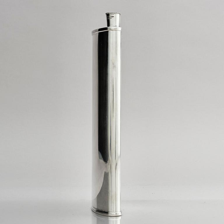 A large silver hip flask, Kultakeskus, Hämeenlinna, Finland 1970.