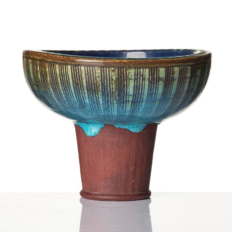 Wilhelm Kåge, skål, "Farsta", stengods, Gustavsbergs Studio 1952.